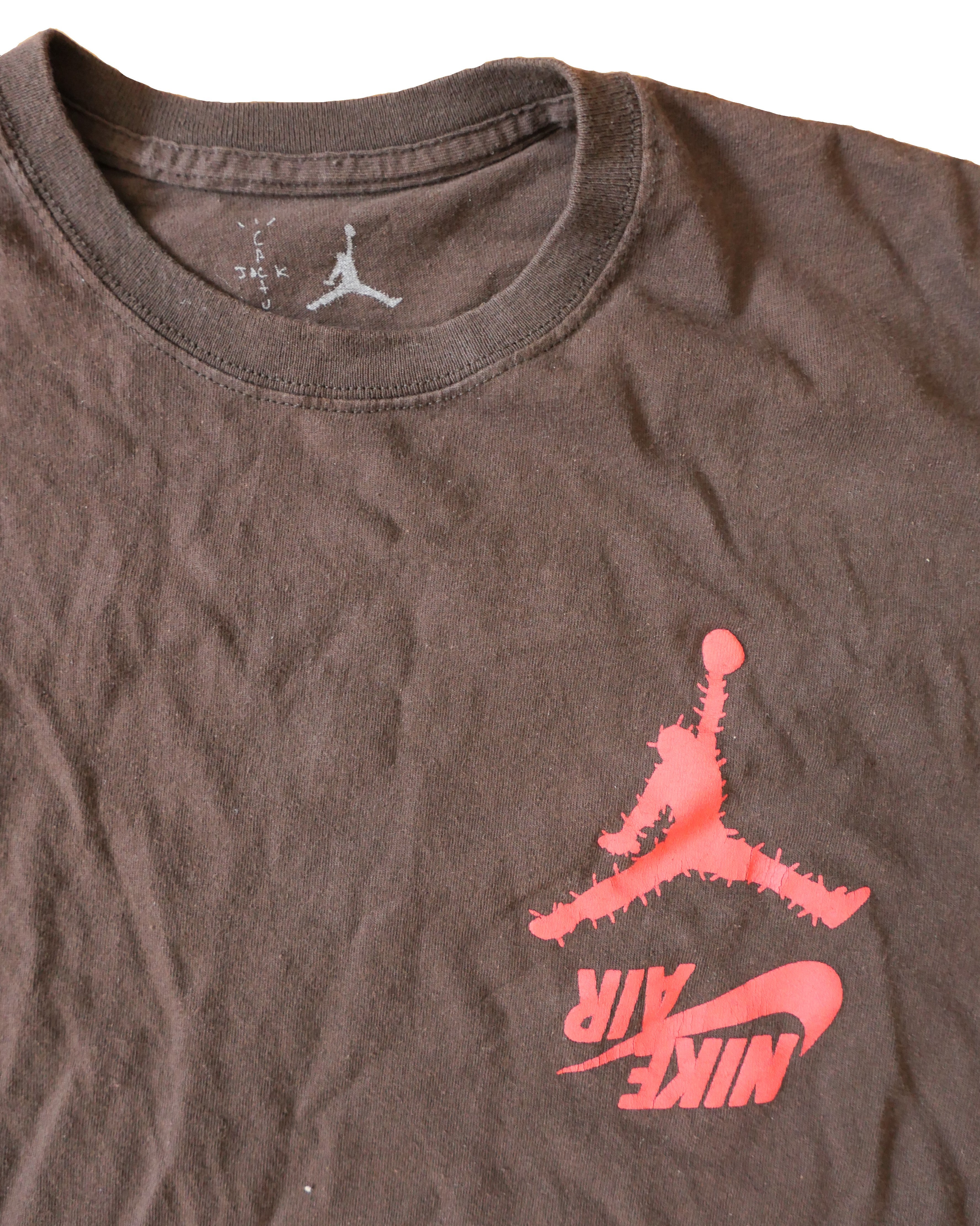 CACTUS JACK X Air Jordan Brown Tee  Fly As Sh*t Management