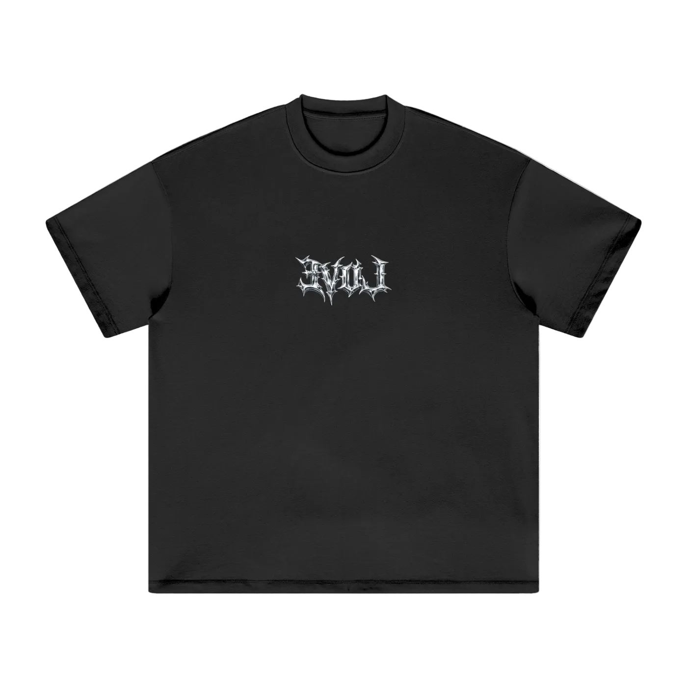 black evol heavyweight t shirt gothic streetwear cotton tee