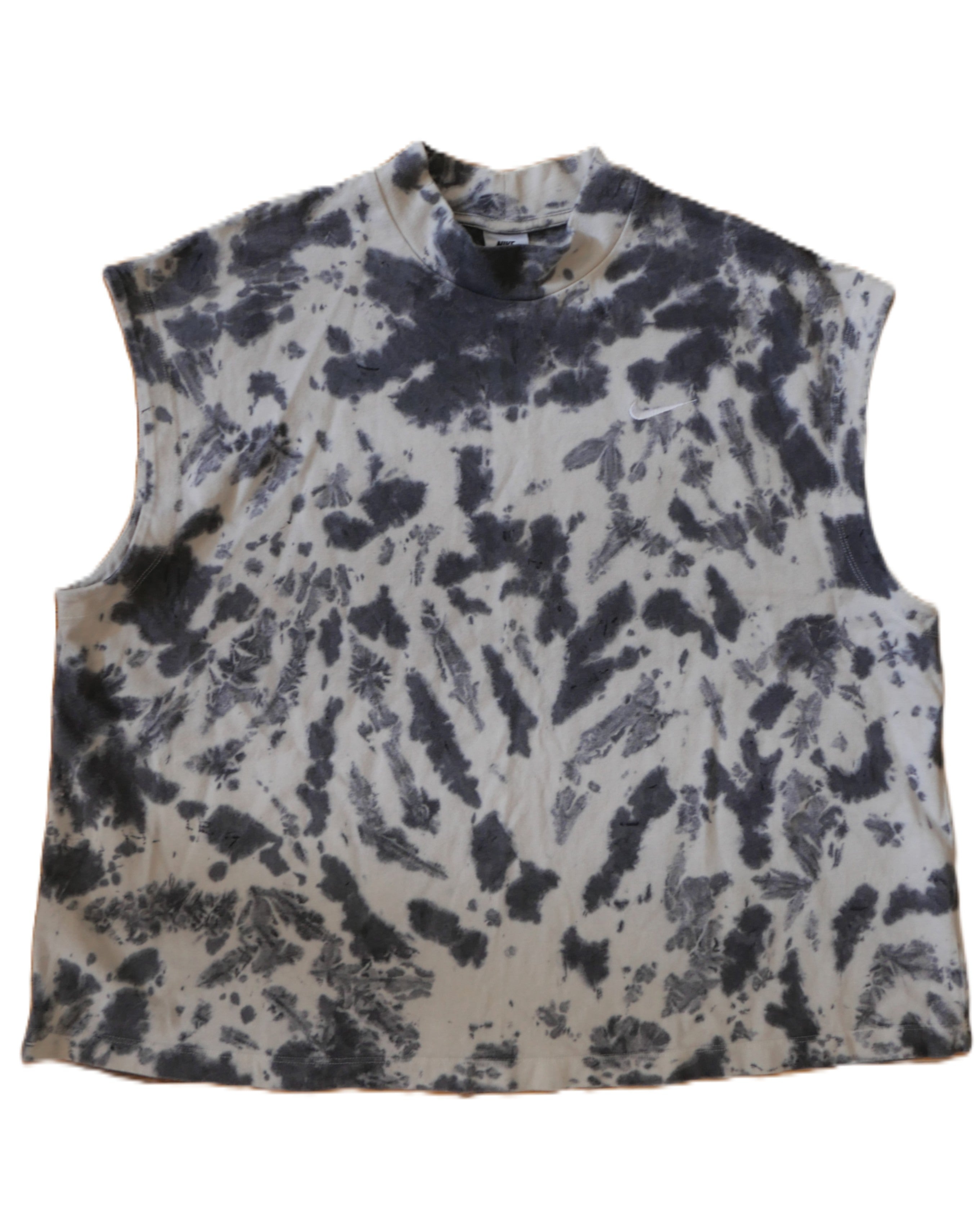 NIKE Tie-Dye Sleeveless T-Shirt - White/Gray