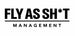 Black text 'FLY AS SH*T MANAGEMENT' on a white background